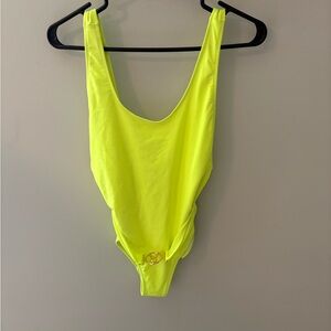 Missguided Playboy Yellow Bathing Suit One Piece